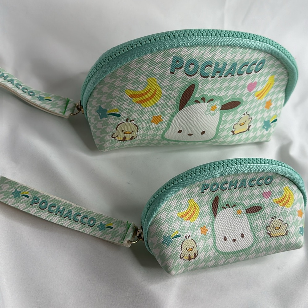 Pochacco Two-Piece Set Sanrio Japanese Cute Cosmetic Bag Storage Bag - Picture 7 of 14